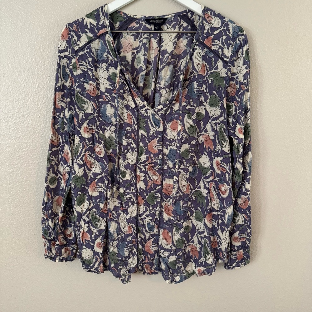 Lucky Brand Multicolor Floral Blouse